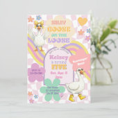 Invitation Silly Goose on the Loose Birthday (Debout devant)