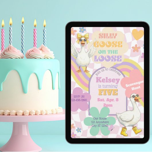 Invitation Silly Goose on the Loose Birthday