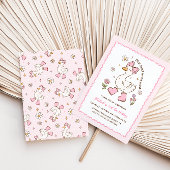 Invitation Silly Goose on the Loose Pink Bow Floral