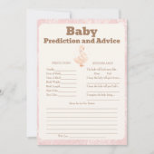 Invitation Silly Goose Pink Baby Predictions & Advice Card (Devant)