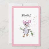 Invitation Silly Goose & Pink Bow I Cards and Gifts (Dos)