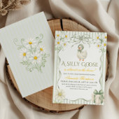 Invitation Silly Goose Sage Green Gender Neutral Baby Shower
