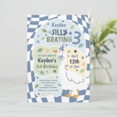 Invitation Silly Goose Silly-Brating Three Birthday Party (Debout devant)