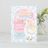 Invitation Silly Goose Silly-Brating Three Birthday Party (Debout devant)