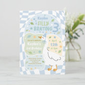 Invitation Silly Goose Silly-Brating Three Birthday Party (Debout devant)