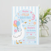 Invitation Silly Goose Silly-Brating Three Birthday Party (Debout devant)