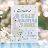 Invitation Silly Goose Silly Brating Trois Anniversaire