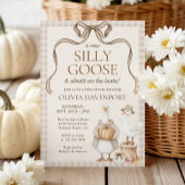 Invitation Silly Goose Storybook Automne En vichy Baby shower