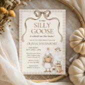Invitation Silly Goose Storybook Automne En vichy Baby shower