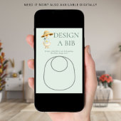 Invitation Silly Goose Teal Design Bib Baby Shower Game Card
