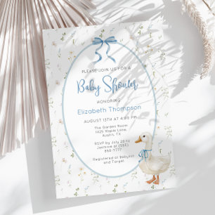 Invitation Silly Goose Vintage Floral Boy Baby shower