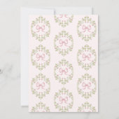 Invitation Silly Goose whimsical Pink Bow Baby girl douche (Dos)