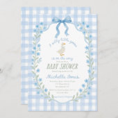 Invitation Silly Little Goose Baby Shower  (Devant / Derrière)