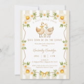 Invitation Silly Little Goose Yellow Daisy Baby Shower (Devant)