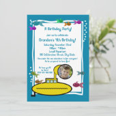 Invitation Silly Sub Aquarium Anniversaire (Debout devant)