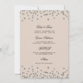 Invitation Silver 50th Birthday Save Date Détails Champagne (Dos)