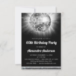 Invitation Silver 60th Birthday Party 70's Disco Ball<br><div class="desc">Préparez-vous à éblouir et à chanter la nuit avec notre Silver 60th Birthday Party 70's Disco Ball Invitation! Cette invitation est l'épitome de l'élégance et de la nostalgie, parfait pour célébrer un 60ème anniversaire d'étape avec une touche de 'les années 70 flair. Le design argenté chatoyant exhale le raffinement et...</div>