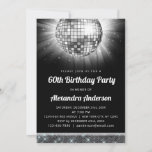 Invitation Silver 60th Birthday Party 70's Disco Ball<br><div class="desc">Préparez-vous à éblouir et à chanter la nuit avec notre Silver 60th Birthday Party 70's Disco Ball Invitation! Cette invitation est l'épitome de l'élégance et de la nostalgie, parfait pour célébrer un 60ème anniversaire d'étape avec une touche de 'les années 70 flair. Le design argenté chatoyant exhale le raffinement et...</div>