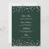 Invitation Silver 70th Birthday Save Date Détails Vert (Dos)