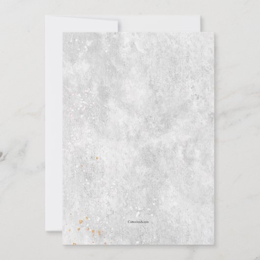 Invitation Silver and Gold Frame Holiday Party (Dos)