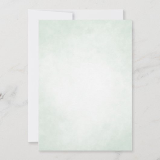 Invitation Silver Ballgown - Sage Botanical Design mariage (Dos)