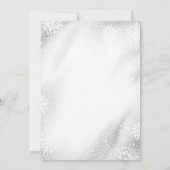 Invitation Silver Baubles Snowflakes Noël Fête (Dos)