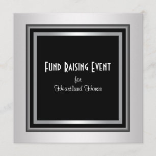 Invitation Silver Black Corporate Black Cravate collecte de f