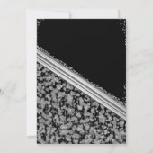 Invitation Silver & Black Elegant Glam Sweet 16 Party (Dos)