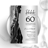Invitation Silver Black Surprise 60e anniversaire
