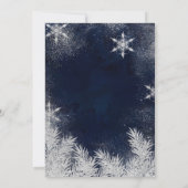 Invitation Silver bleu snowflake entreprise hiver merveilleus (Dos)