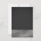 Invitation Silver Bling Modern Glam Sequins Chic Numéro de ta (Dos)