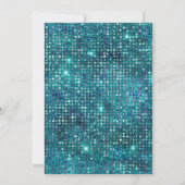 Invitation Silver Blue Diamond Turquoise Glam Foil 21e annive (Dos)