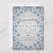 Invitation Silver Blue Snowflakes (Devant)