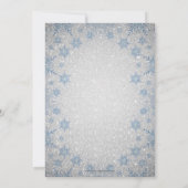 Invitation Silver Blue Snowflakes (Dos)