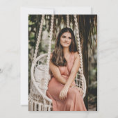 Invitation Silver Blue White Typography Graduation Party (Dos)