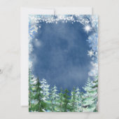 Invitation Silver Blue Winter Wood Russe House Party (Dos)