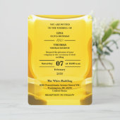 Invitation Silver Butter Yellow Modern Wedding (Debout devant)