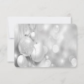 Invitation Silver Christmas Balls Company Christmas Party (Dos)