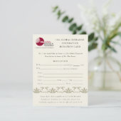 Invitation Silver Damask Séminaire, QR Code Donation (Debout devant)