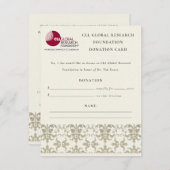 Invitation Silver Damask Séminaire, QR Code Donation (Devant / Derrière)