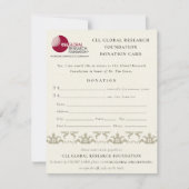 Invitation Silver Damask Séminaire, QR Code Donation (Devant)