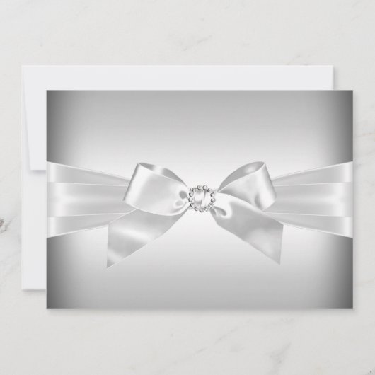 Invitation Silver Diamond Bow & Tiara Quinceanera (Dos)