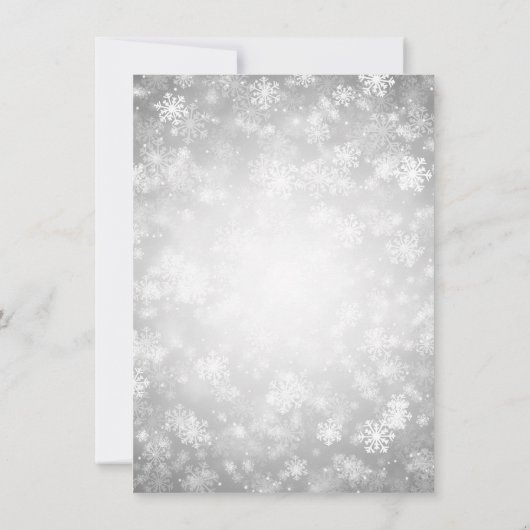 Invitation Silver Diamonds Parties scintillant Ruban Noël (Dos)