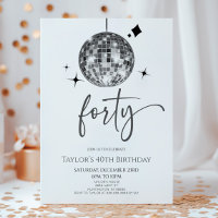 Silver Disco Ball Quarante fête d'anniversaire