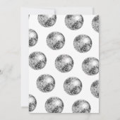 Invitation Silver Disco Ball Retro Disco Baby shower (Dos)
