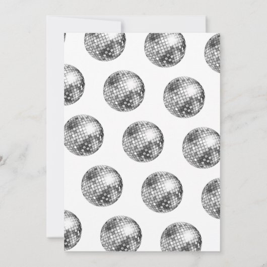 Invitation Silver Disco Ball Retro Disco Baby shower