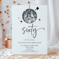 Silver Disco Ball Soixante 60e fête d'anniversaire