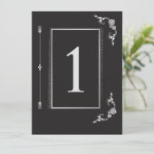 Invitation Silver Elegance Collection Wedding Table Number (Debout devant)