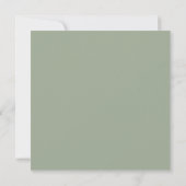 Invitation Silver Filigree Sage Vert et blanc Carré Mariage (Dos)