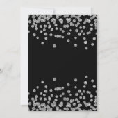 Invitation Silver Floral & Confetti 30e anniversaire fête Noi (Dos)